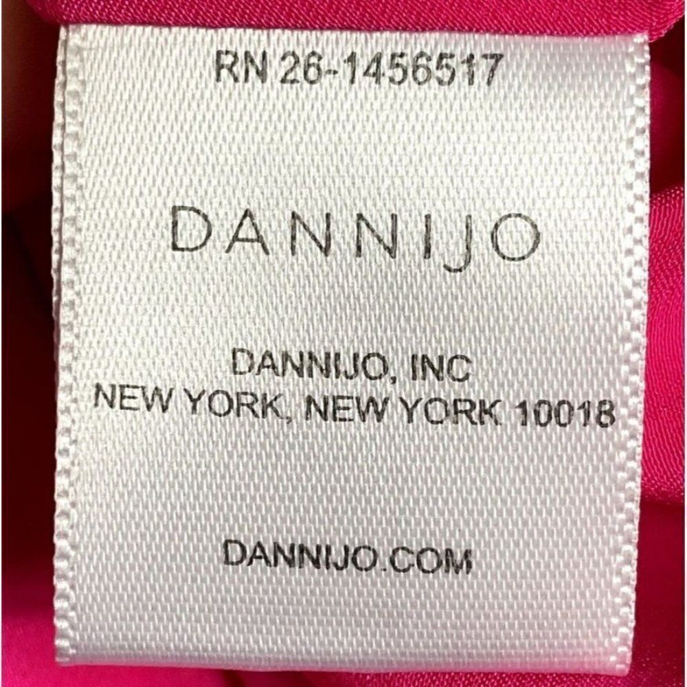 NWT Dannijo Acid Pink Lace-Trim Mini Slip Dress, Silk, Size Small - Picture 13 of 14